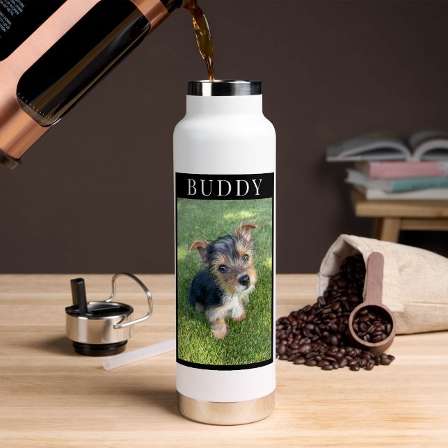 Custom Pet Photo Personalized Water Bottle (Creator Uploaded)
