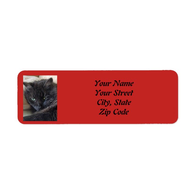 Custom Pet Photo Return Address Label (Front)