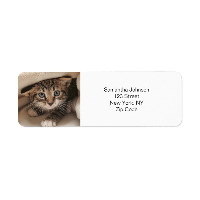 Custom Pet Photo  Return Address Label (Front)