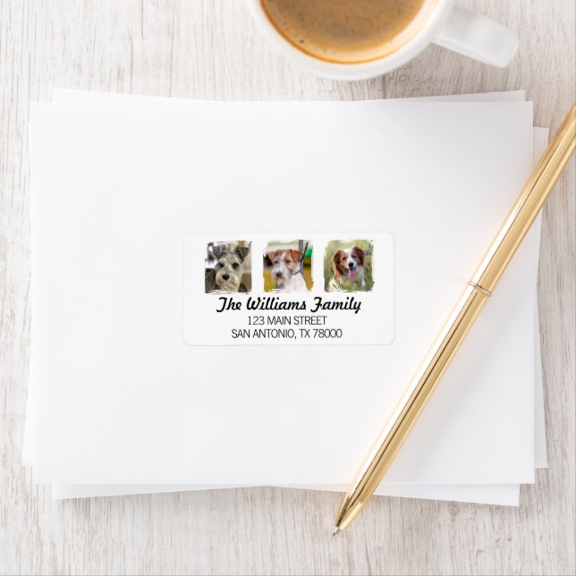 Custom Pet Photo Return Address  Label (Insitu)