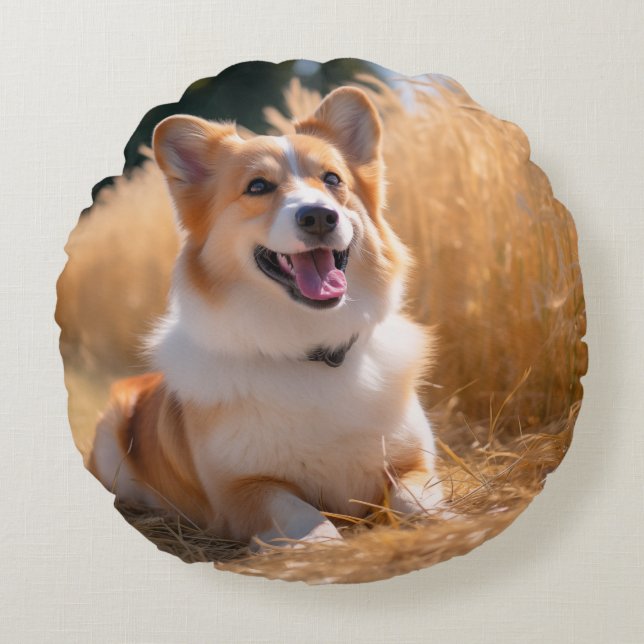 Custom Pet Photo Round Cushion (Front)