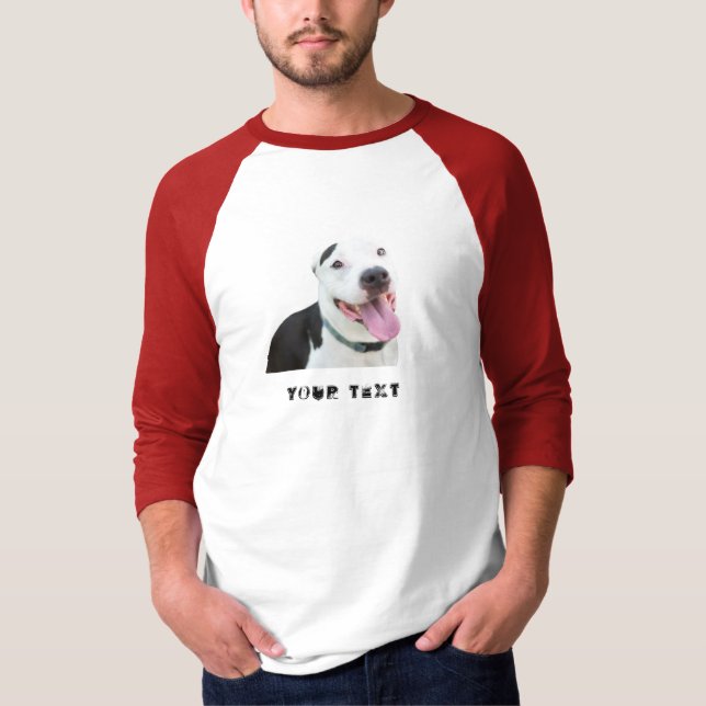 Custom Pet Photo Shirt - Add Your Pet Photo & Name (Front)