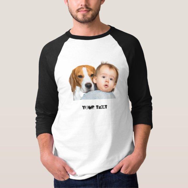 Custom Pet Photo Shirt - Add Your Pet Photo & Name (Front)