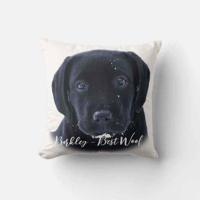 Custom Pet Photo Simple Dog Lover Keepsake Cushion (Front)