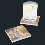 Custom Pet Photo Stone Coaster<br><div class="desc">Turn your favourite photo into a unique, personalised gift! Use a family picture, a cute pet photo, or any image you love to create something special. Perfect for holidays or any occasion, these gifts are sure to make your loved ones smile. Note: The photo shown is just an example. Please...</div>