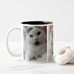 Custom Pet Photo Template Black White Coffee Mug