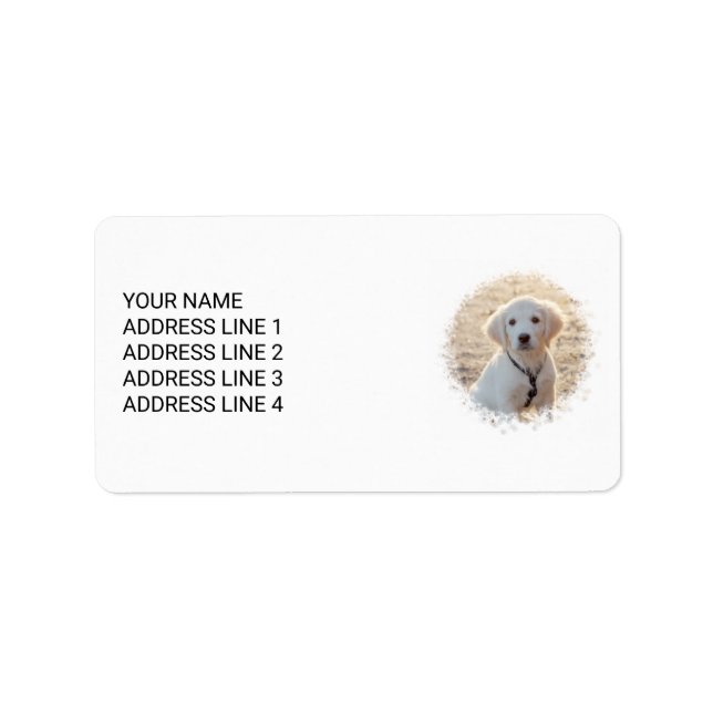Custom Pet Photo Template With Personalised Text Label (Front)