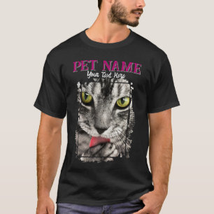 Custom Pet Photo Text T-Shirt