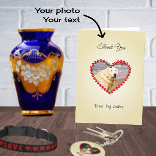 Custom pet photo thank you card