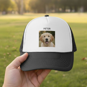 Custom Pet Photo Trucker Hat Personalized Dog 