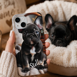Custom Pet Photo with Personalised Name iPhone 15 Case
