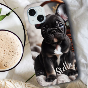 Custom Pet Photo with Personalized Name iPhone 15 Case