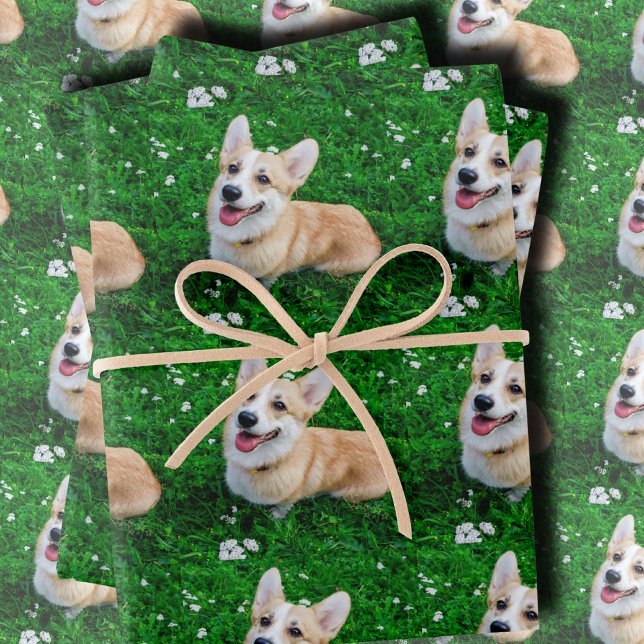 Custom Pet Photo Wrapping Paper Sheet (Creator Uploaded)