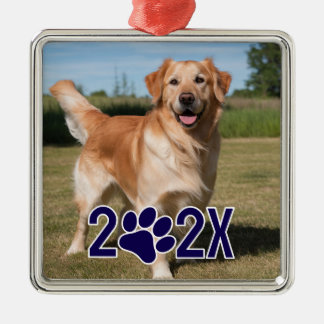 Custom Pet Photo & Year Christmas Ornament