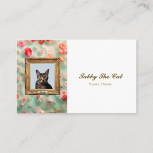 Custom Pet Portrait Business Card – Cat in a Frame
