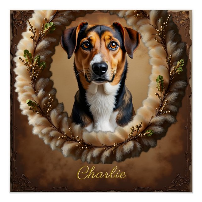 Custom Pet Portrait – Just Upload a Simple Photo Poster (Front)