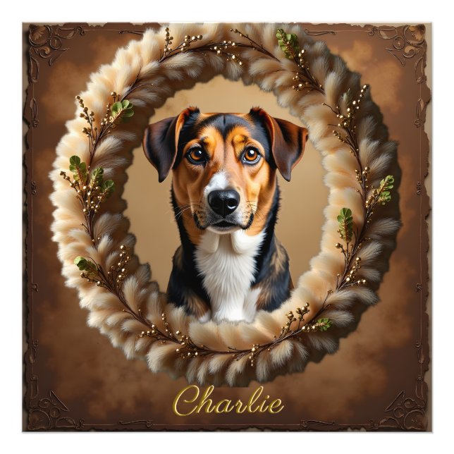 Custom Pet Portrait – Just Upload a Simple Photo Print (Front)