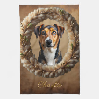 Custom Pet Portrait – Just Upload a Simple Photo Tea Towel