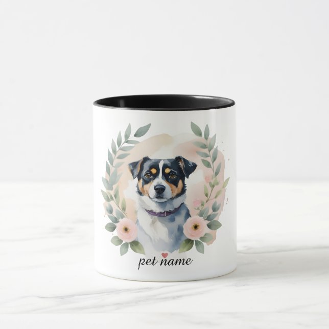 Custom Pet Portrait Mug – Personalised Dog or Cat (Center)