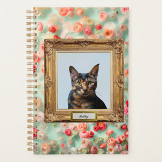 Custom Pet Portrait Notebook – Your Cat in a Frame Planner