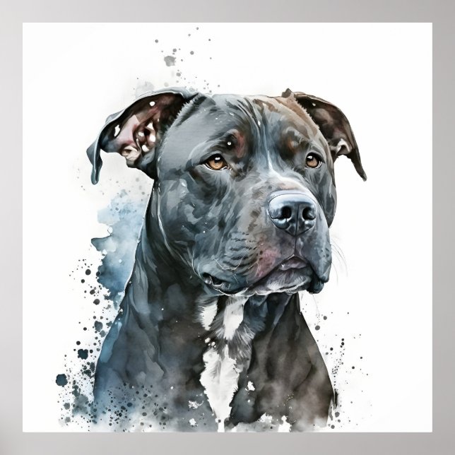 Custom Pet Portrait, Personalised Dog Wall Art (Front)