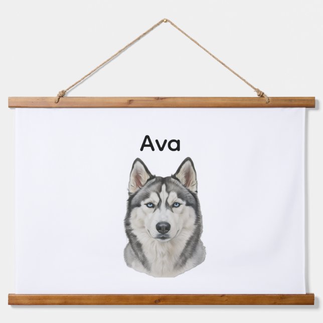Custom Pet Portrait, Personalized Gift  Hanging Tapestry (Front)