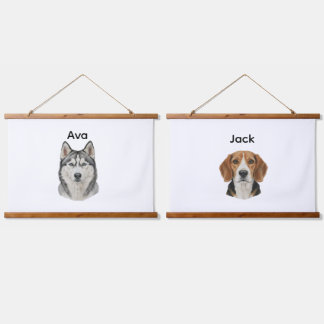 Custom Pet Portrait, Personalized Gift Hanging Tapestry