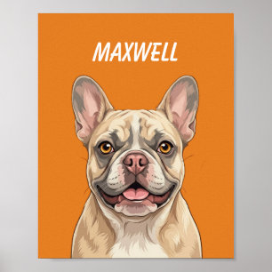 Custom Pet Portraits Using Pet Photo Personalised Poster