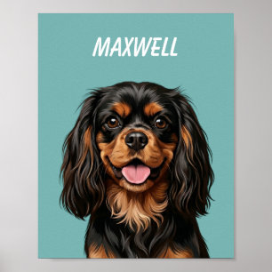 Custom Pet Portraits Using Pet Photo Personalized  Poster