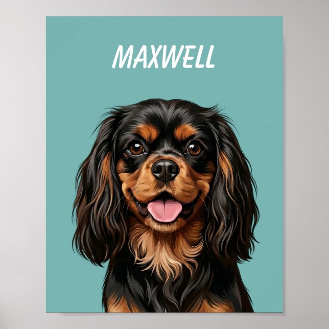 Custom Pet Portraits Using Pet Photo Personalized  Poster (Front)