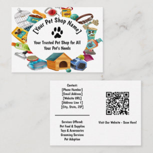 Custom Pet Shop Business Card