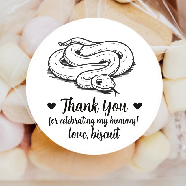 Custom Pet Snake Wedding Favour Stickers (Creator Uploaded)