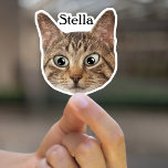 Custom Pet Sticker Personalised Cat Face Sticker<br><div class="desc">Custom Pet Sticker Personalised Cat Face Sticker</div>