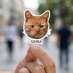Custom Pet Stickers Dog Cat Photo Decal