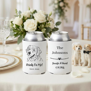 Custom Pet Wedding Can Cooler