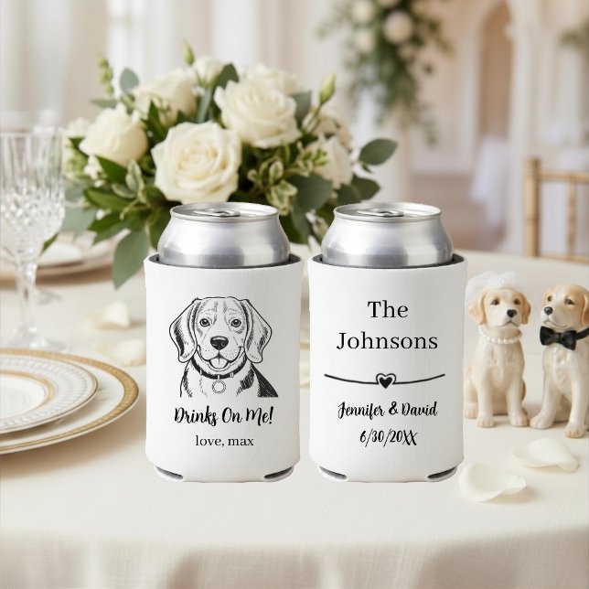 Custom Pet Wedding Can Cooler (Creator Uploaded)