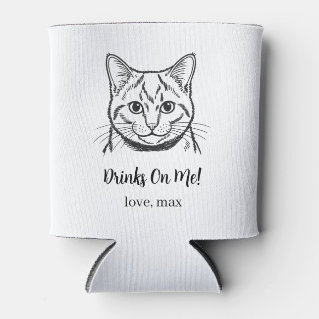 Custom Pet Wedding Can Cooler (Front)