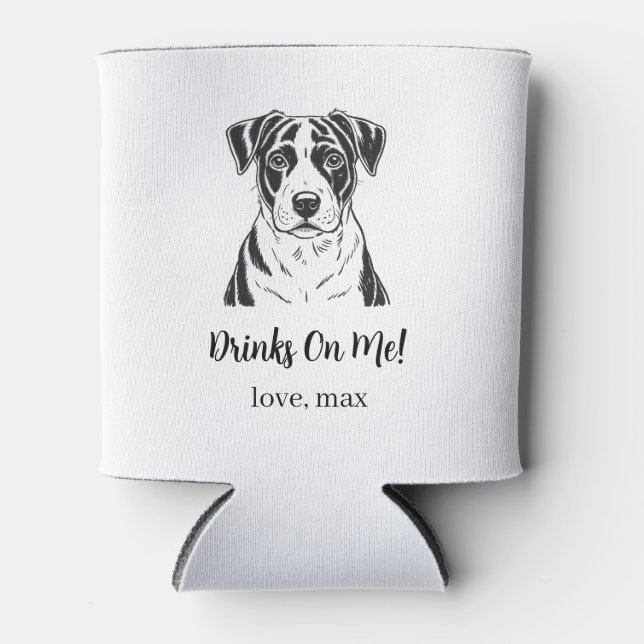 Custom Pet Wedding Can Cooler (Front)