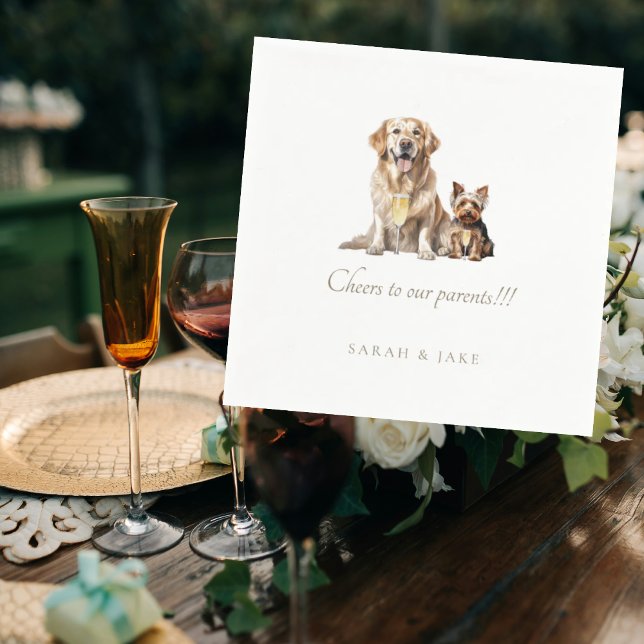 Custom Pet Wedding Cheers to our Parents Napkins  (Creator Uploaded)