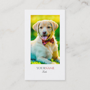 Custom Pet White Border Business Card