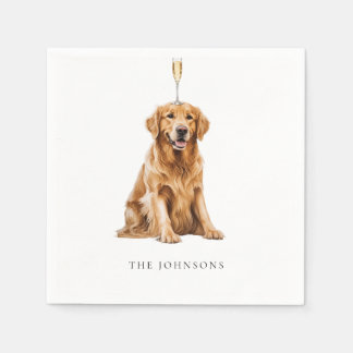 Custom Pet with Champagne Wedding IV Napkin