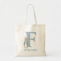 Custom Peter Rabbit - Letter F Tote Bag