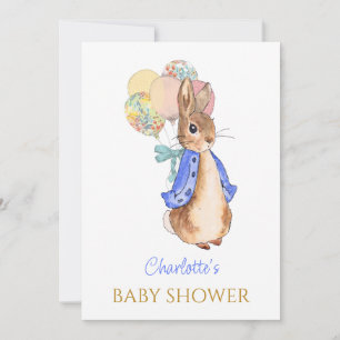 Custom Peter the rabbit Baby Shower  Invitation