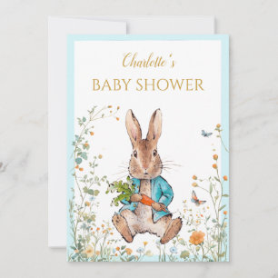 Custom Peter the rabbit Baby Shower  Invitation