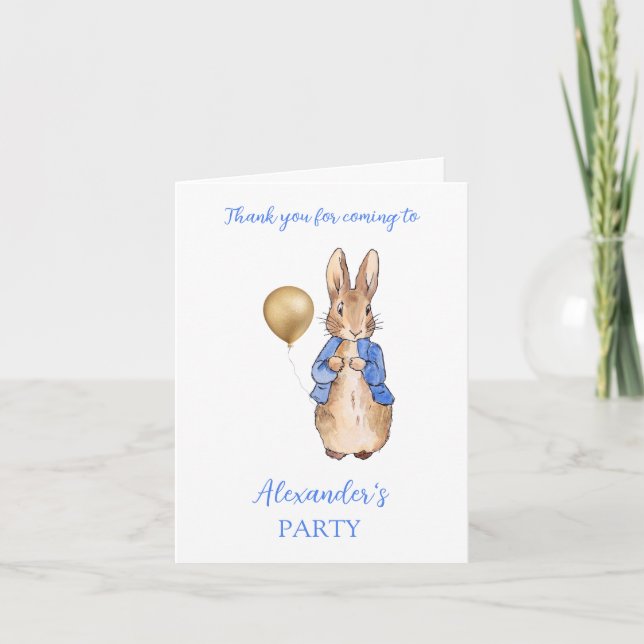 Custom Peter the Rabbit Thank you  Note Card (Front)