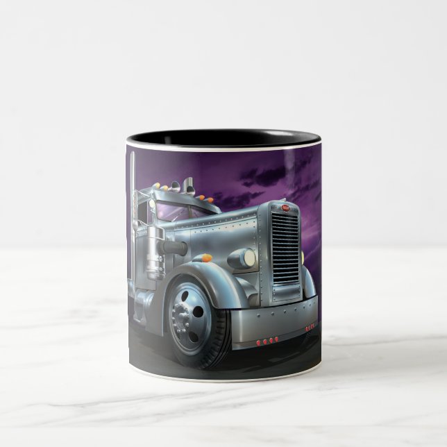 Custom Peterbilt "Silver Ghost" Coffee Mug (Center)