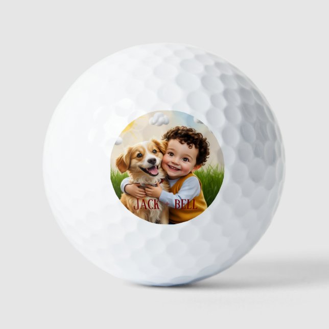 Custom Pets Kids Funny  Party Personalised  Golf Balls (Front)