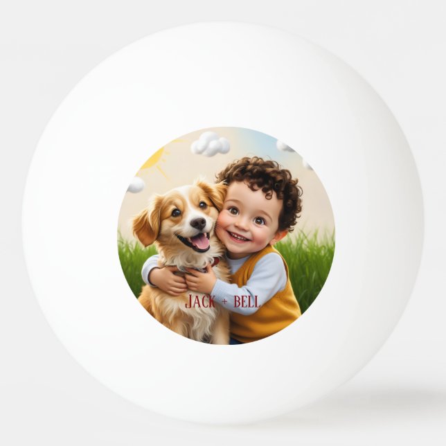 Custom Pets Kids Funny  Party Personalised  Ping Pong Ball (Front)