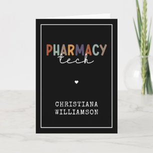 Custom Pharmacy Tech Retro Pharmacy Technician Card