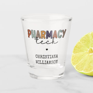 Custom Pharmacy Tech Retro Pharmacy Technician Shot Glass
